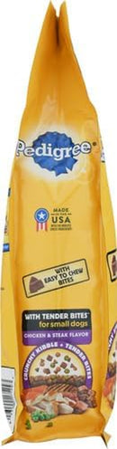 with Tender Bites Small Dog Complete Nutrition Small Breed Adult Dry Dog Food, Chicken & Steak Flavor Dog Kibble, 3.5 Lb. Bag