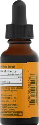 Certified Organic Lemon Balm Liquid Extract for Calming Nervous System Support, Organic Cane Alcohol, 1 Ounce