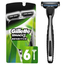 Mach3 Men'S Disposable Razor, Sensitive, 6 Razors