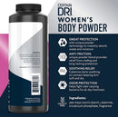 Body Powder for Women, Maximum Sweat Absorption, Moisture & Odor Control, Itch-Free Foot and Body Powder, Talc-Free Formula, Gentle on Sensitive Skin, Calamine Scent, 8 Oz
