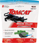 Mouse Killer Refillable Bait Station for Indoor Use - Child Resistant, 1 Station with 8 Baits (Bag)
