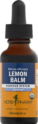 Certified Organic Lemon Balm Liquid Extract for Calming Nervous System Support, Organic Cane Alcohol, 1 Ounce