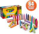 Ultimate Washable Chalk Collection (64Ct), Bulk Sidewalk Chalk, Outdoor Chalk for Kids, Anti-Roll Sticks, Nontoxic, 4+