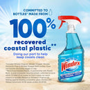 Glass and Window Cleaner Spray Bottle, Bottle Made from 100% Recovered Coastal Plastic, Original Blue, 23 Fl Oz (Pack of 2)