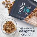 Ratio Toasted Almond Granola Cereal, 2G Sugar, Keto Friendly, 8 OZ Resealable Cereal Bag