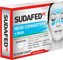 PE Non-Drowsy Head Congestion + Pain Relief Caplets with Ibuprofen 200 Mg & Phenylephrine Hcl 10 Mg, Nasal Decongestant & NSAID Pain Reliever & Fever Reducer, 20 Ct