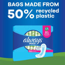 Maxi Feminine Pads for Women, Size 1 Regular Absorbency, without Wings, Unscented, 48 Count