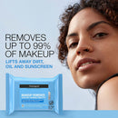 Makeup Remover Wipes, Daily Facial Cleanser Towelettes, Gently Cleanse and Remove Oil & Makeup, Alcohol-Free Makeup Wipes, 2 X 25 Ct.