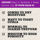 Heal & Hydrate + Shea Butter Hair Mask & Leave-In Conditioner Treatment to Deeply Nourish Curls & Help Repair Split Ends, Vegan, Silicone, Paraben & Sulfate-Free, 12 Oz