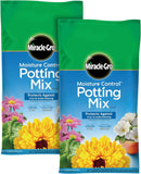 Moisture Control Potting Mix for Outdoor and Indoor Plants, 16 Qt. 2-Pack