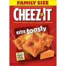 Cheese Crackers, Baked Snack Crackers, Lunch Snacks, Family Size, Extra Toasty, 21Oz Box (1 Box)