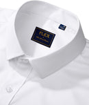 Men'S Dress Shirts Solid Long Sleeve Stretch Wrinkle-Free Formal Shirt Business Casual Button down Shirts