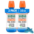 Fresh Breath Mouthwash, Icy Mint Flavor, Alcohol-Free, 16 Fl Oz (Pack of 2)