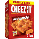 Cheese Crackers, Baked Snack Crackers, Lunch Snacks, Family Size, Extra Toasty, 21Oz Box (1 Box)