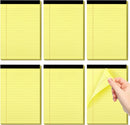 Legal Pads 5" X 8", 6 Pack Yellow Note Pads, College Ruled Yellow Lined Paper Pads, Letter & Legal Ruled Pads, 30 Sheets per Small Writing Pads 5X8 for School, Home, Office, Business