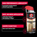 Garage Door Lubricant with SMART STRAW SPRAYS 2 WAYS, 11 OZ