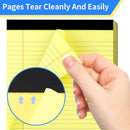 Legal Pads 5" X 8", 6 Pack Yellow Note Pads, College Ruled Yellow Lined Paper Pads, Letter & Legal Ruled Pads, 30 Sheets per Small Writing Pads 5X8 for School, Home, Office, Business