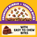 with Tender Bites Small Dog Complete Nutrition Small Breed Adult Dry Dog Food, Chicken & Steak Flavor Dog Kibble, 3.5 Lb. Bag