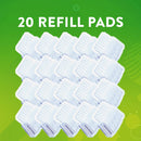 Flushable Toilet Wand Refills, Fresh Brush Toilet Cleaner Refill Pads, Cleans Limescale & Fights Odors, Citrus Scent, 20 Count, Pack of 1