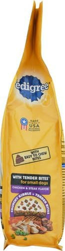 with Tender Bites Small Dog Complete Nutrition Small Breed Adult Dry Dog Food, Chicken & Steak Flavor Dog Kibble, 3.5 Lb. Bag