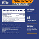 Triple Strength Joint Supplement with Glucosamine & Magnesium, Gluten Free, 80 Tablets