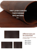 Elevate Your Workspace: Large Genuine Leather Office Desk and Gaming Mouse Pad