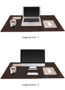 Elevate Your Workspace: Large Genuine Leather Office Desk and Gaming Mouse Pad