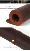 Elevate Your Workspace: Large Genuine Leather Office Desk and Gaming Mouse Pad
