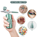 Portable Air Compressor Kit Paint Spray Gun with 3D Geometric Sicker Lines for Mesmerizing Nail Art and Stunning Tattoos: Unleash Your Creativity