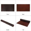 Elevate Your Workspace: Large Genuine Leather Office Desk and Gaming Mouse Pad