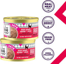 Wet Cat Food - Beef, Right Meow! Pâté Grain Free, Filler Free, 3Oz Pack of 4 Cans