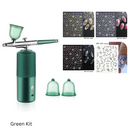 Portable Air Compressor Kit Paint Spray Gun with 3D Geometric Sicker Lines for Mesmerizing Nail Art and Stunning Tattoos: Unleash Your Creativity