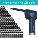 Compressed Air Duster, Cordless Portable Rechargeable Compressed air, 33000 RPM Electric Air Duster for Computer Keyboard Electronics Cleaning, Built-in Battery Electronic Blower