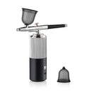 Portable Air Compressor Kit Paint Spray Gun with 3D Geometric Sicker Lines for Mesmerizing Nail Art and Stunning Tattoos: Unleash Your Creativity